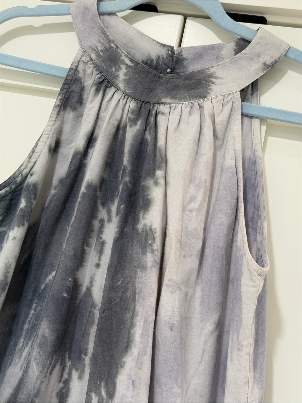 THML Gray Tie Dye Sleeveless Midi Dress Cotton Lined Size M Boho - Picture 3 of 11